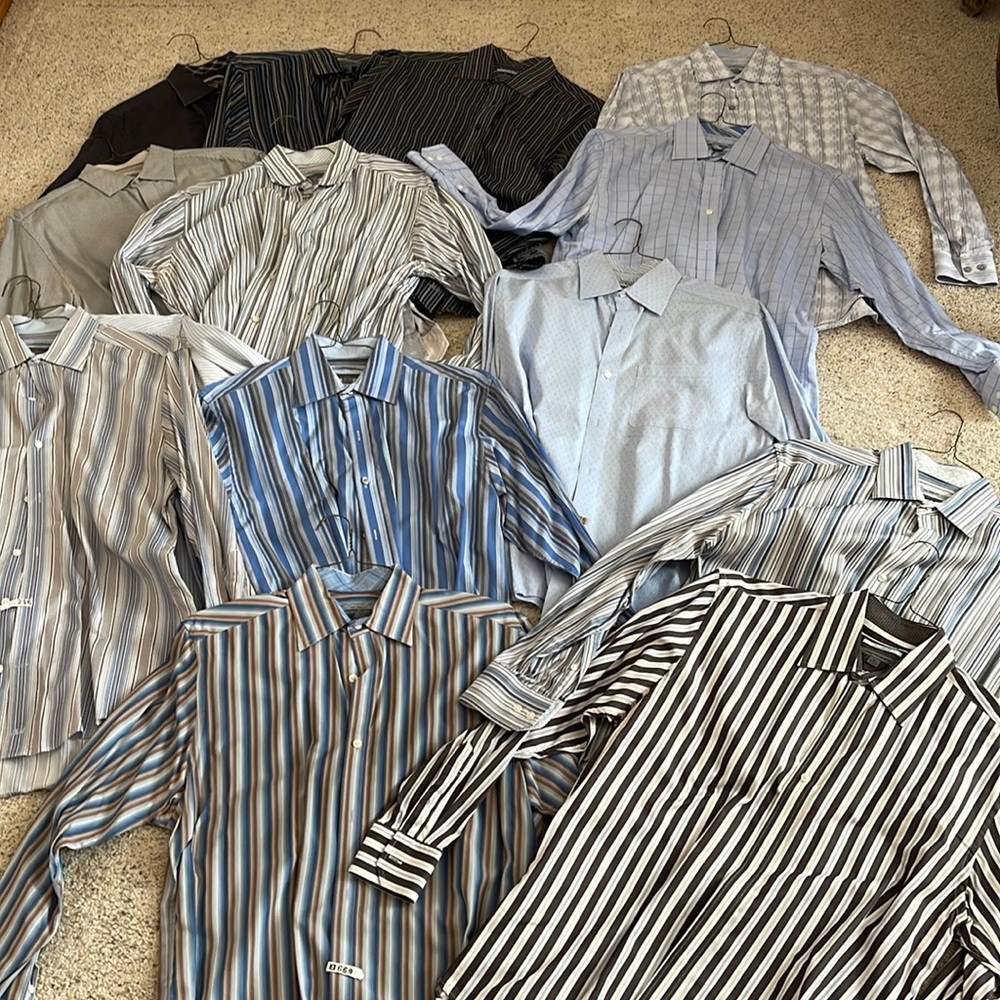 JOHNSTON & MURPHY mens dress shirts size M (Lot of 12)